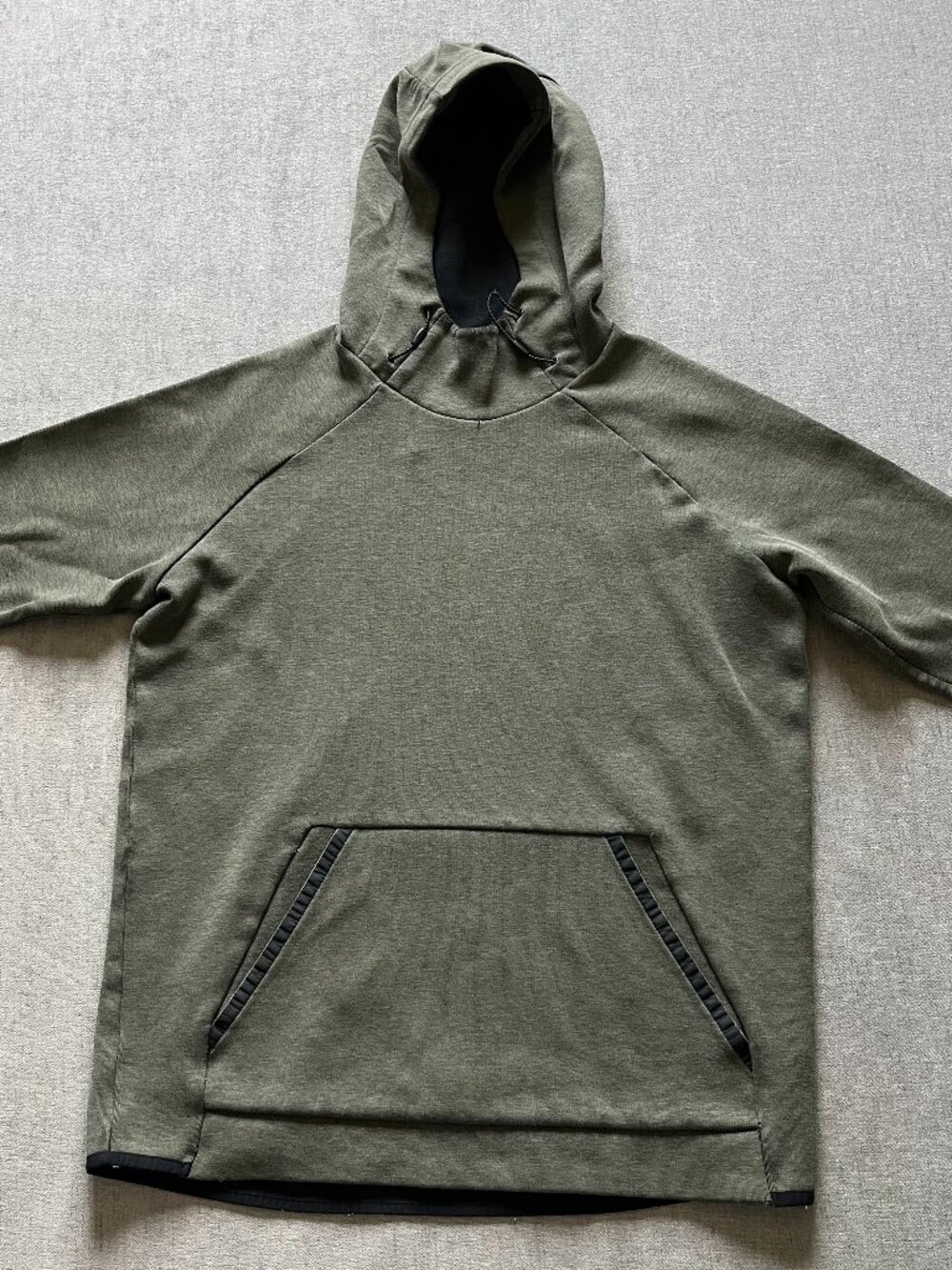 Champion Hoodie Sweatshirt Men M Green Pullover Stretch Active Thumb Hole Gym